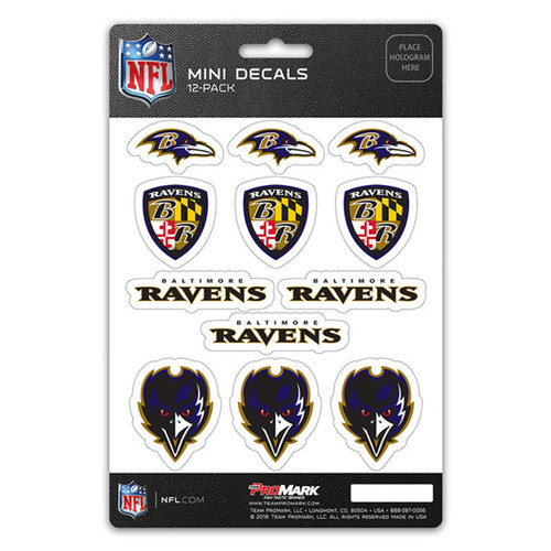 Baltimore Ravens Mini Decal Set - 12 Pack