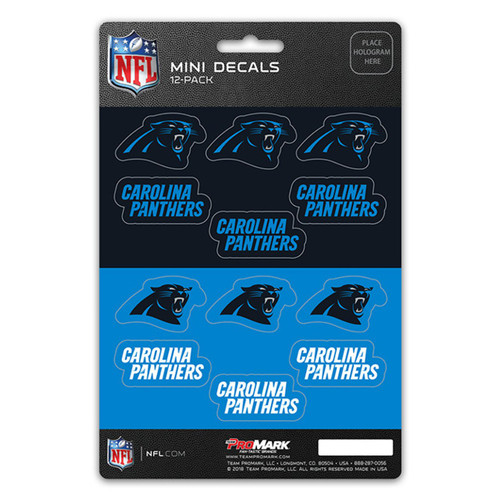 Carolina Panthers Mini Decal Set - 12 Pack