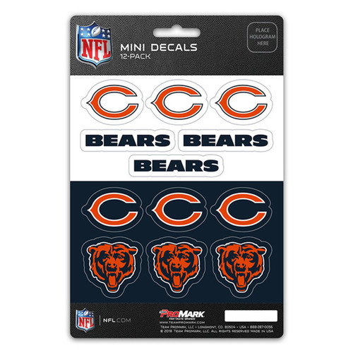 Chicago Bears Mini Decal Set - 12 Pack