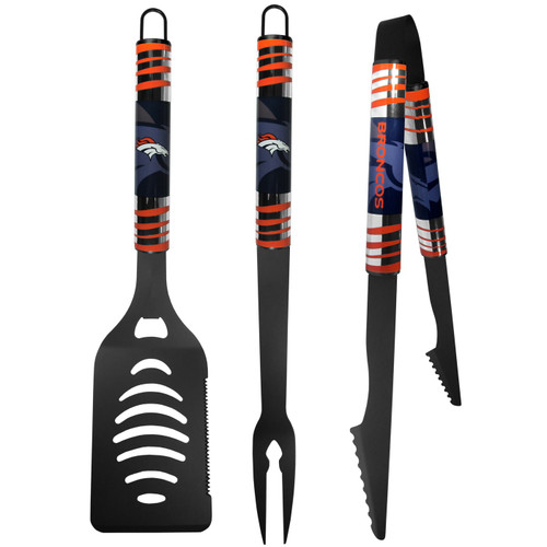 Denver Broncos 3 Piece Black Tailgater BBQ Set