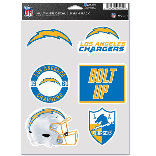 Los Angeles Chargers Multi-Use Decal - 6-Pack