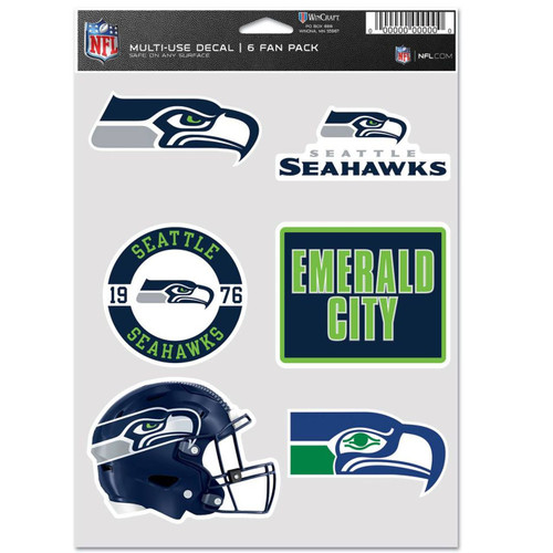 Seattle Seahawks Multi-Use Decal - 6-Pack