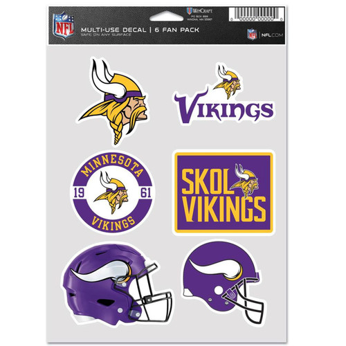 Minnesota Vikings Multi-Use Decal - 6-Pack