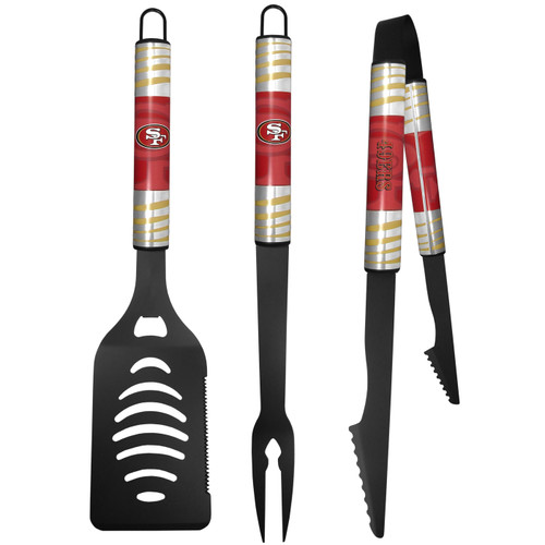 San Francisco 49ers 3 Piece Black Tailgater BBQ Set