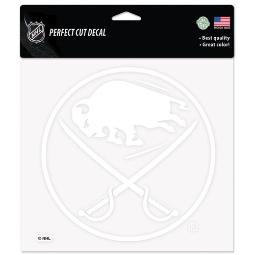 Buffalo Sabres Wincraft Perfect Cut White Decal
