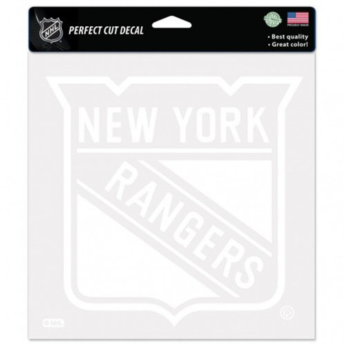 New York Rangers Wincraft Perfect Cut White Decal