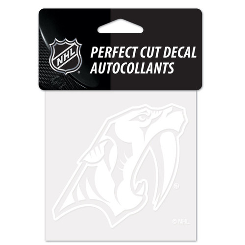 Nashville Predators Perfect Cut White Decal