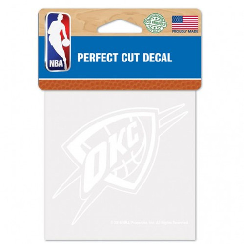 Oklahoma City Thunder Perfect Cut White Decal