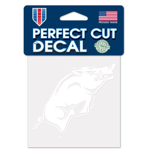 Arkansas Razorbacks Perfect Cut White Decal