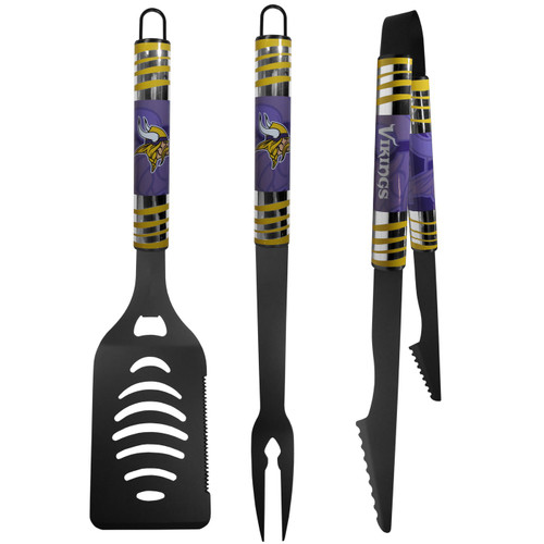 Minnesota Vikings 3 Piece Black Tailgater BBQ Set