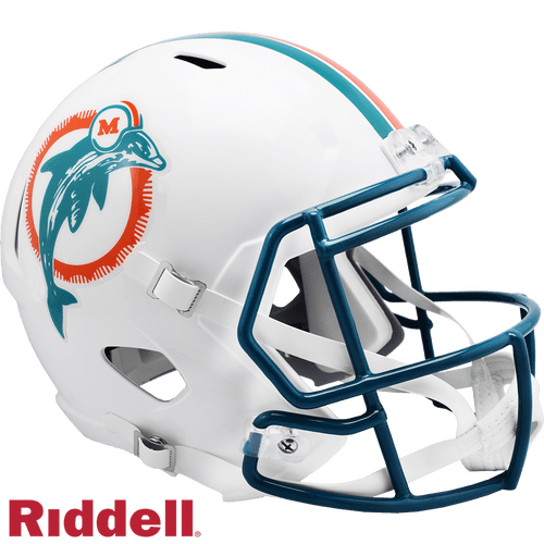 Miami Dolphins 1980-1996 Riddell Collectible Full Size Speed Style Football Helmet