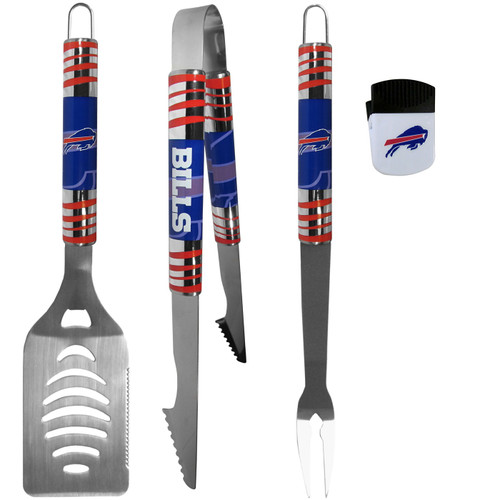 Buffalo Bills 3 Piece BBQ Set and Chip Clip