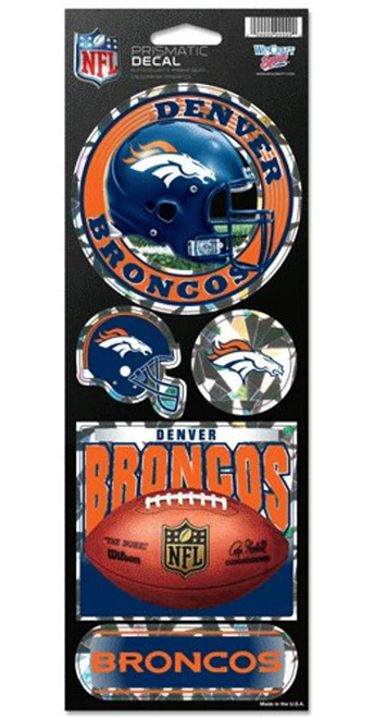 Denver Broncos Prismatic Stickers