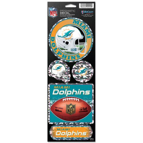 Miami Dolphins Prismatic Stickers