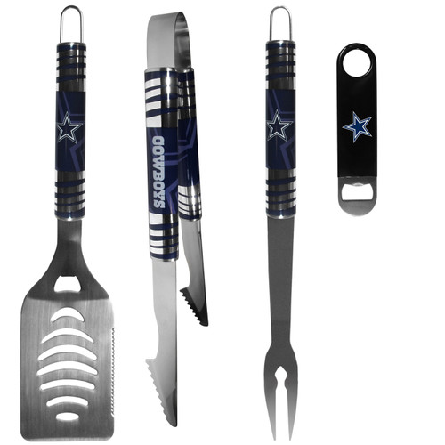 Dallas Cowboys 3 Piece BBQ Set and Bottle Opener