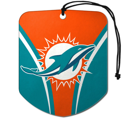 Miami Dolphins Shield Design Air Freshener - 2 Pack