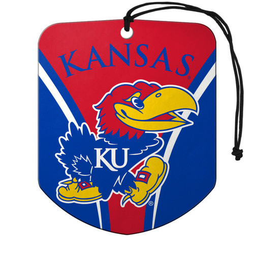 Kansas Jayhawks Shield Design Air Freshener - 2 Pack