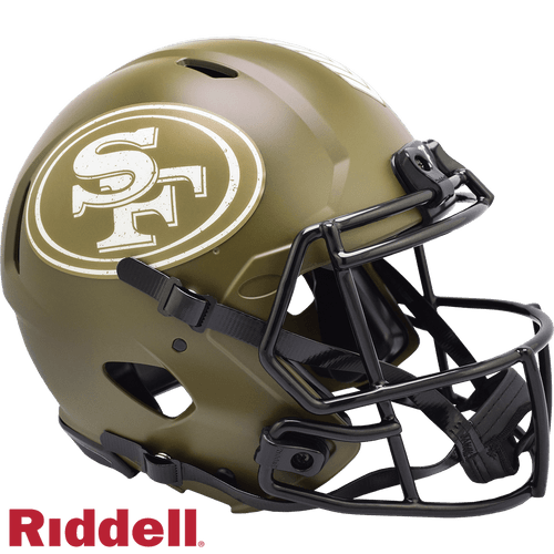 San Francisco 49ers Riddell Authentic Full Size Speed Salute To Service Football Helmet