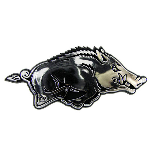 Arkansas Razorbacks Silver Car Emblem
