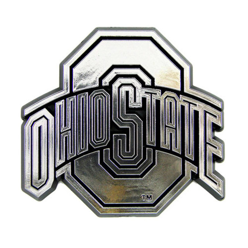 Ohio State Buckeyes Silver Car Emblem