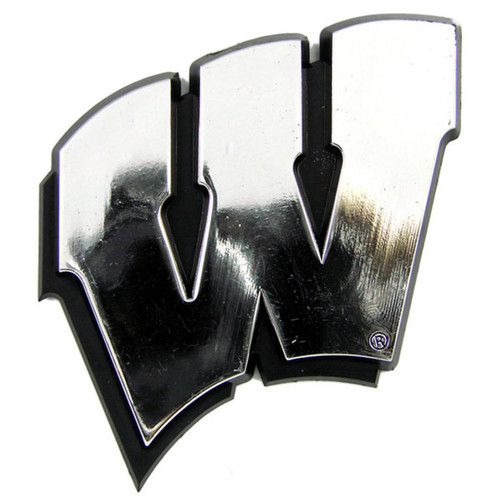 Wisconsin Badgers Silver Car Emblem
