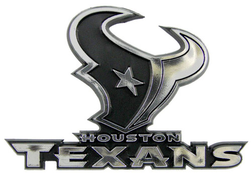 Houston Texans Silver Car Emblem