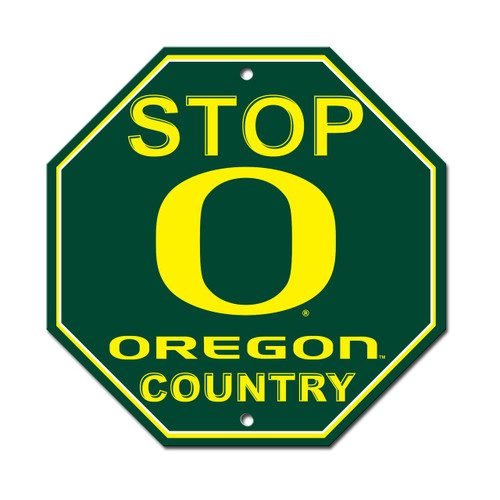 Oregon Ducks 12" x 12" Plastic Stop Sign
