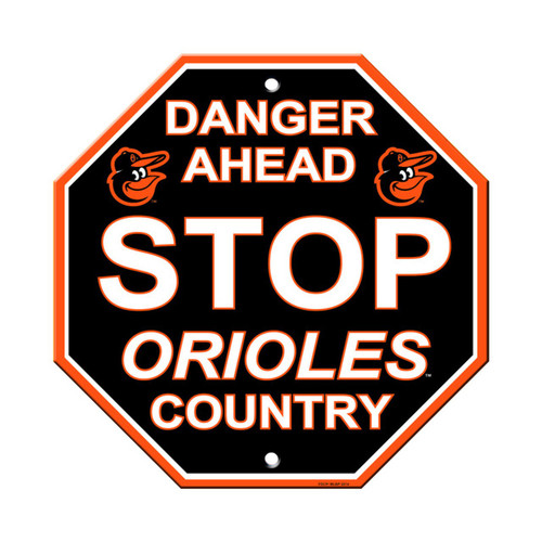 Baltimore Orioles 12" x 12" Plastic Stop Sign