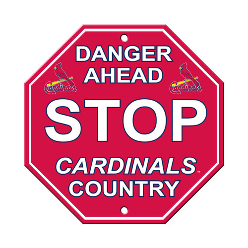 St. Louis Cardinals 12" x 12" Plastic Stop Sign