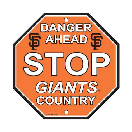 San Francisco Giants 12" x 12" Plastic Stop Sign