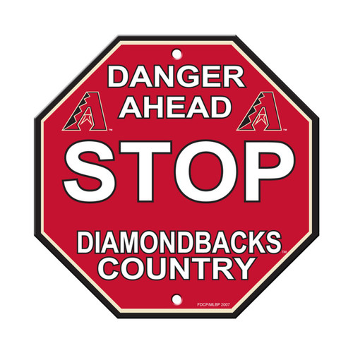 Arizona Diamondbacks 12" x 12" Plastic Stop Sign