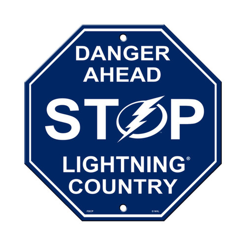 Tampa Bay Lightning 12" x 12" Plastic Stop Sign