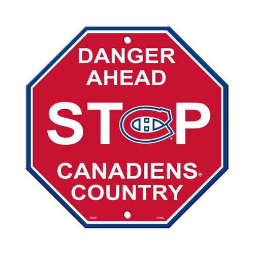 Montreal Canadiens 12" x 12" Plastic Stop Sign