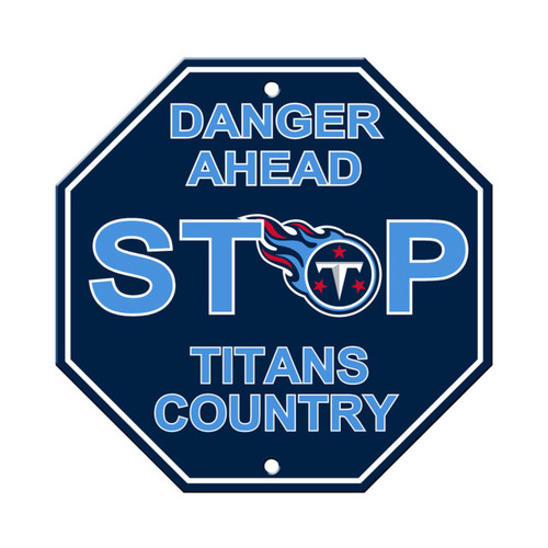 Tennessee Titans 12" x 12" Plastic Stop Sign