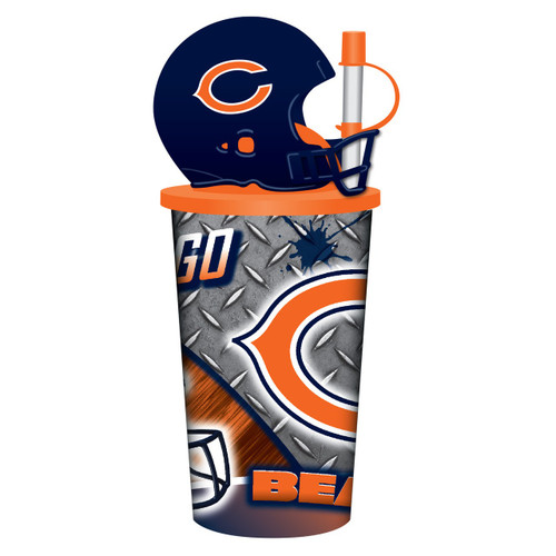 Chicago Bears 32 oz. Plastic Helmet Cup with Straw