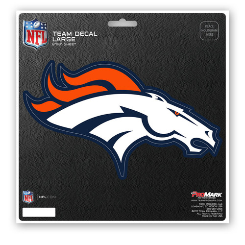 Denver Broncos 8" x 8" Die Cut Decal