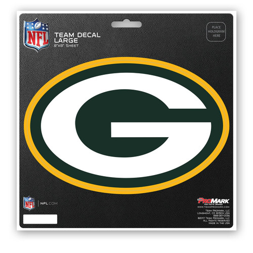 Green Bay Packers 8" x 8" Die Cut Decal
