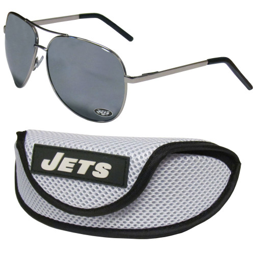 New York Jets Aviator Sunglasses and Sports Case