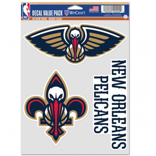 New Orleans Pelicans Fan Decals - 3 Pack