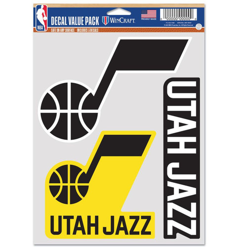 Utah Jazz Fan Decals - 3 Pack