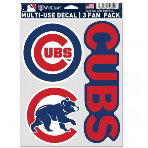 Chicago Cubs Fan Decals - 3 Pack