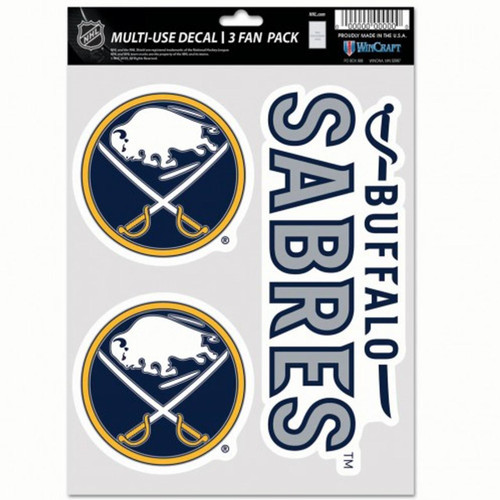 Buffalo Sabres Fan Decals - 3 Pack