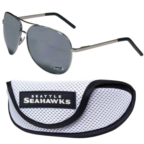 Seattle Seahawks Aviator Sunglasses and Sports Case
