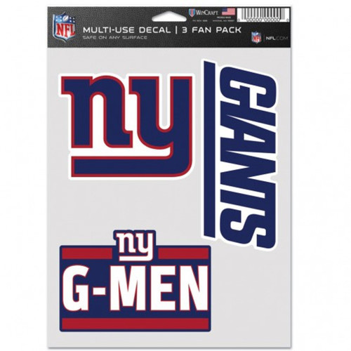 New York Giants Fan Decals - 3 Pack