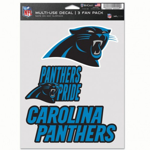 Carolina Panthers Fan Decals - 3 Pack