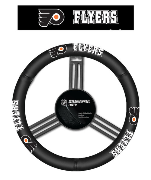 Philadelphia Flyers Leather Steering Wheel Cover