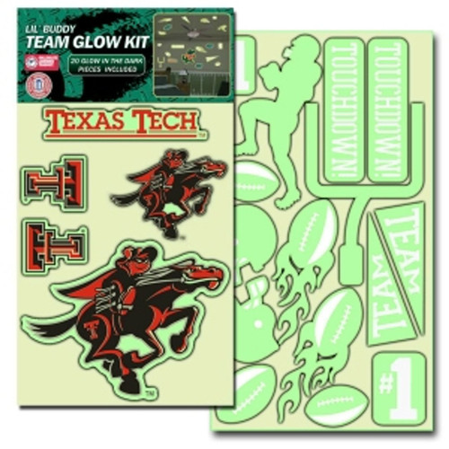 Texas Tech Red Raiders Lil Buddy Glow in the Dark Decal Kit