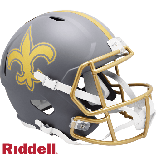 New Orleans Saints Riddell Collectible Full Size Speed Slate Football Helmet