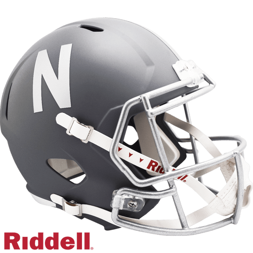 Nebraska Cornhuskers Riddell Collectible Full Size Speed Slate Football Helmet