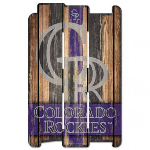 Colorado Rockies 11" x 17" Wood Fence Sign